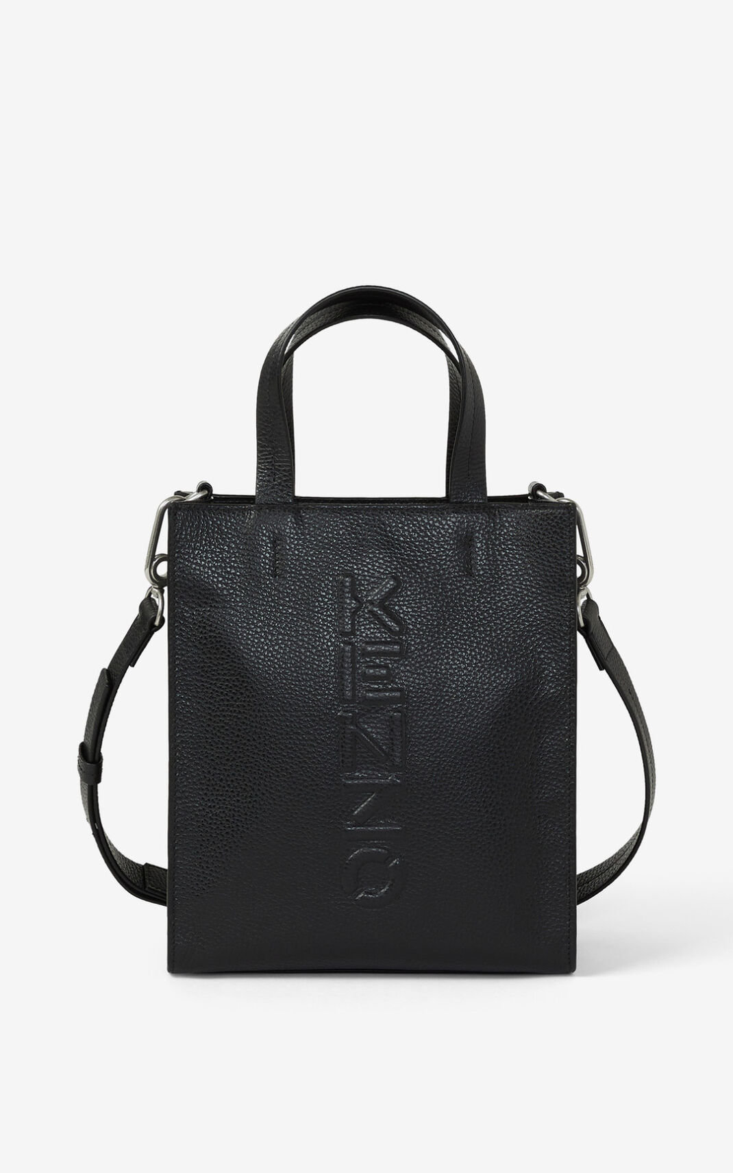 Bolsa De Mão Kenzo Imprint small grained Couro Masculino - Pretas | 430RCTWSV